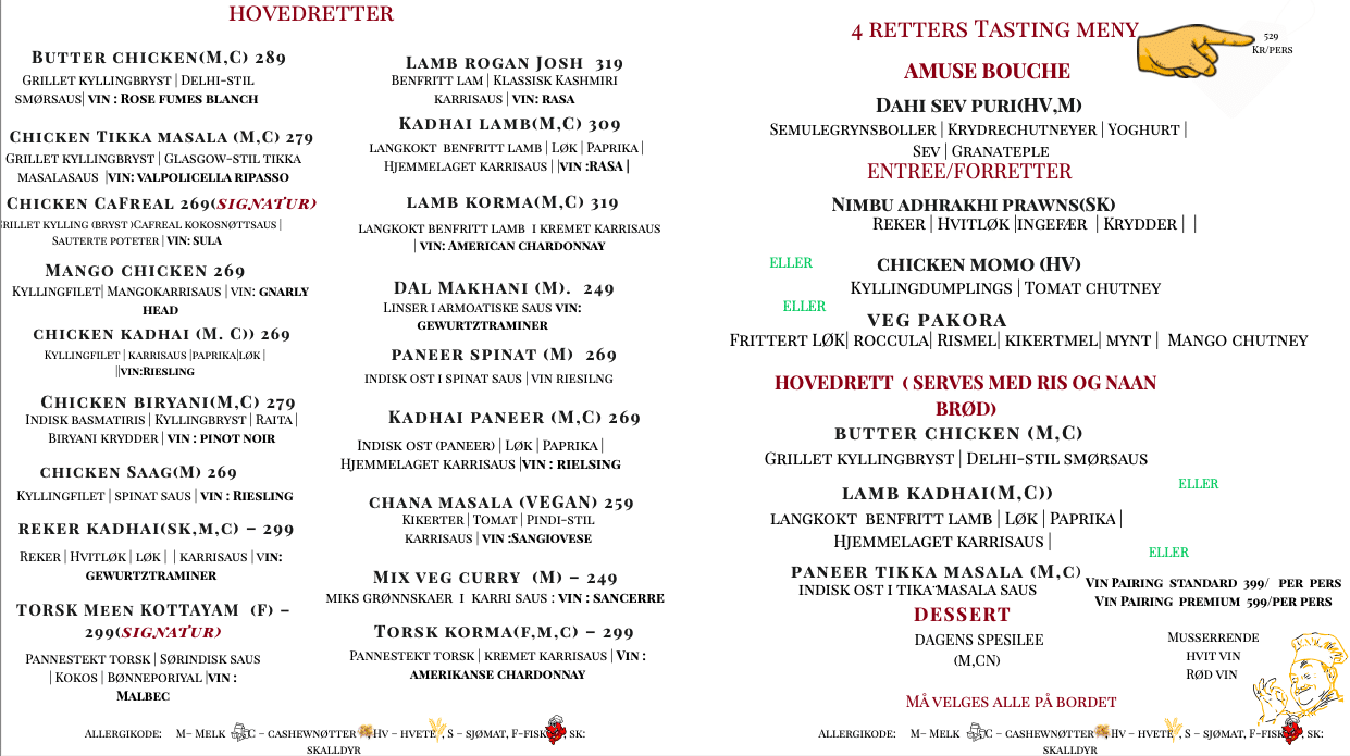 Restaurant Menu